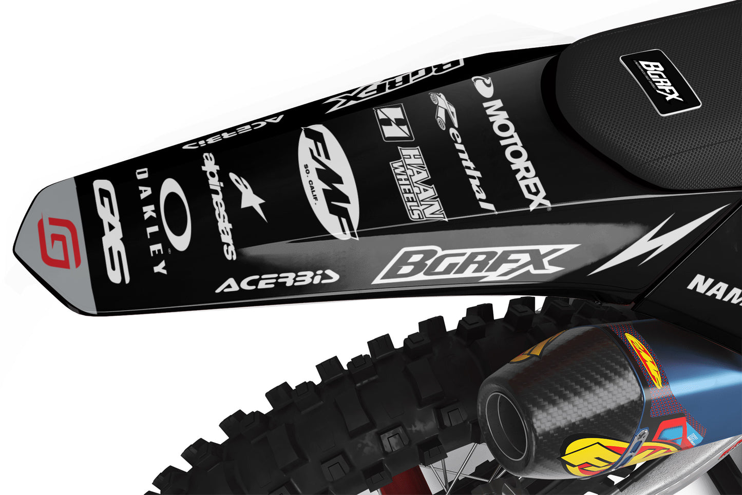 FULL GRAPHICS KIT FOR GASGAS ''FACT GREY'' DESIGN