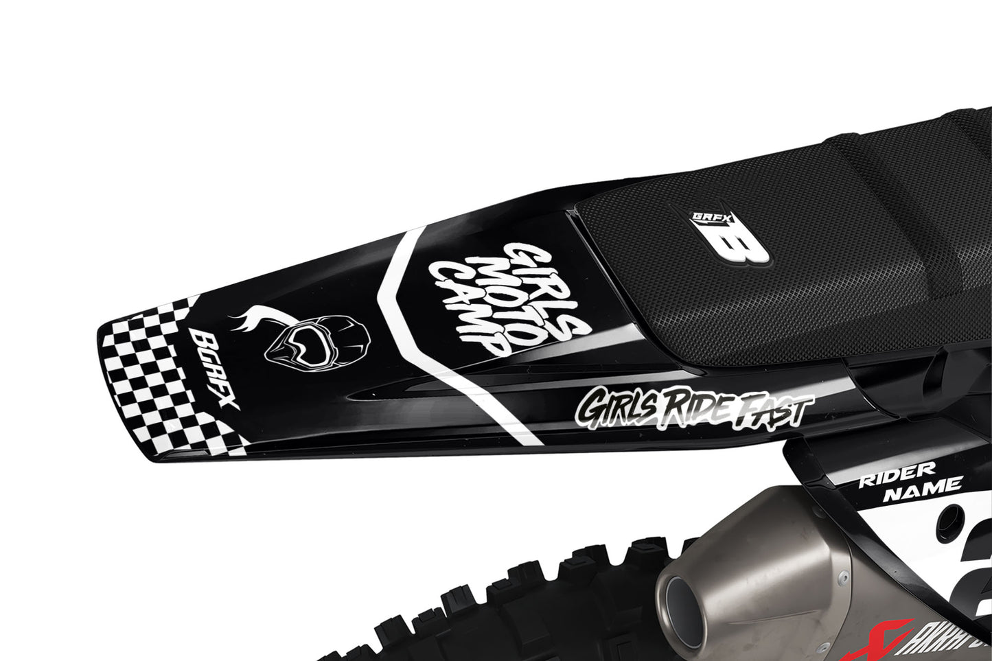 FULL GRAPHICS KIT FOR HUSQVARNA ''GIRLSRIDEFAST'' DESIGN