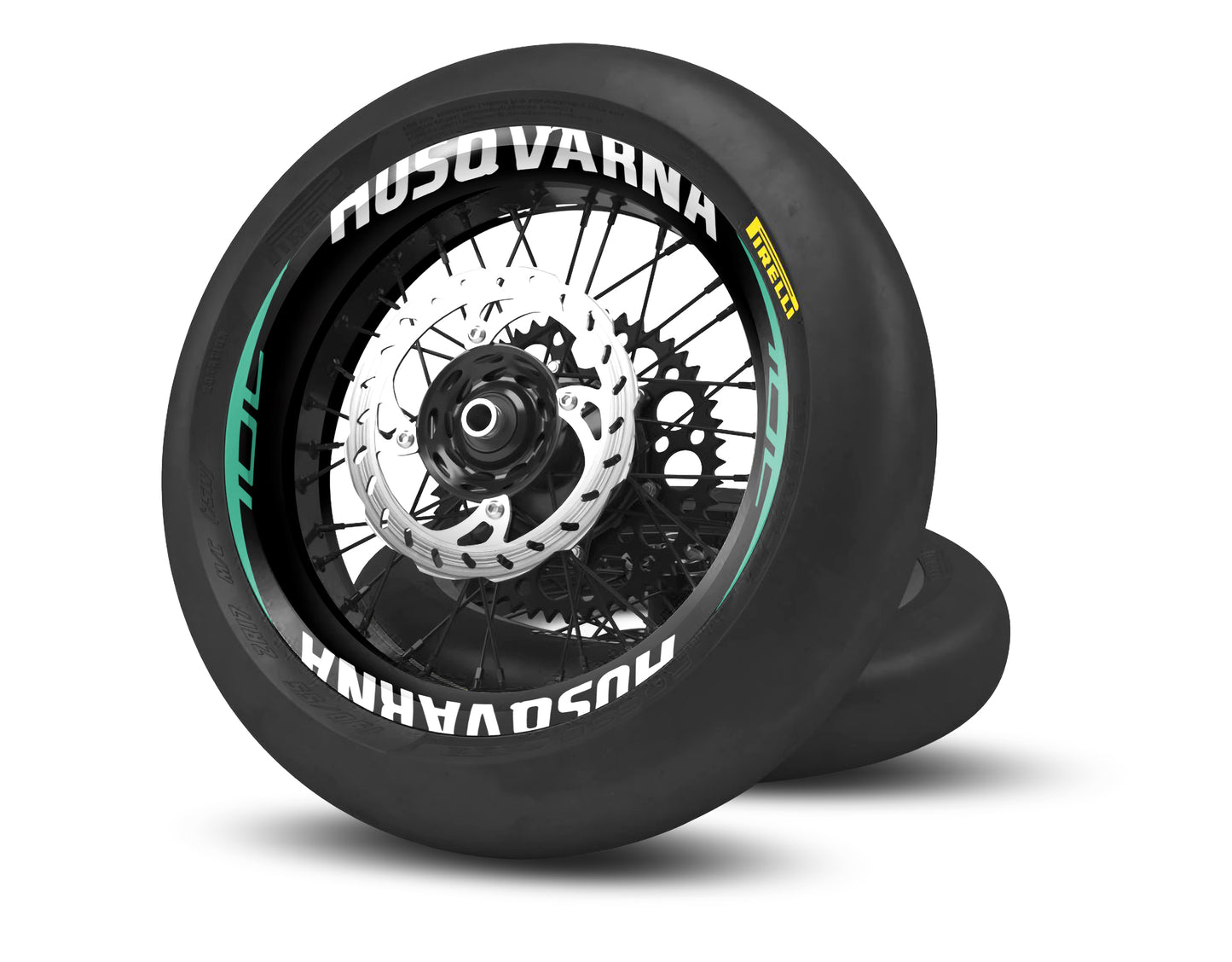 SUPERMOTO RIM WRAPS KIT ''SIMPLE 701'' DESIGN