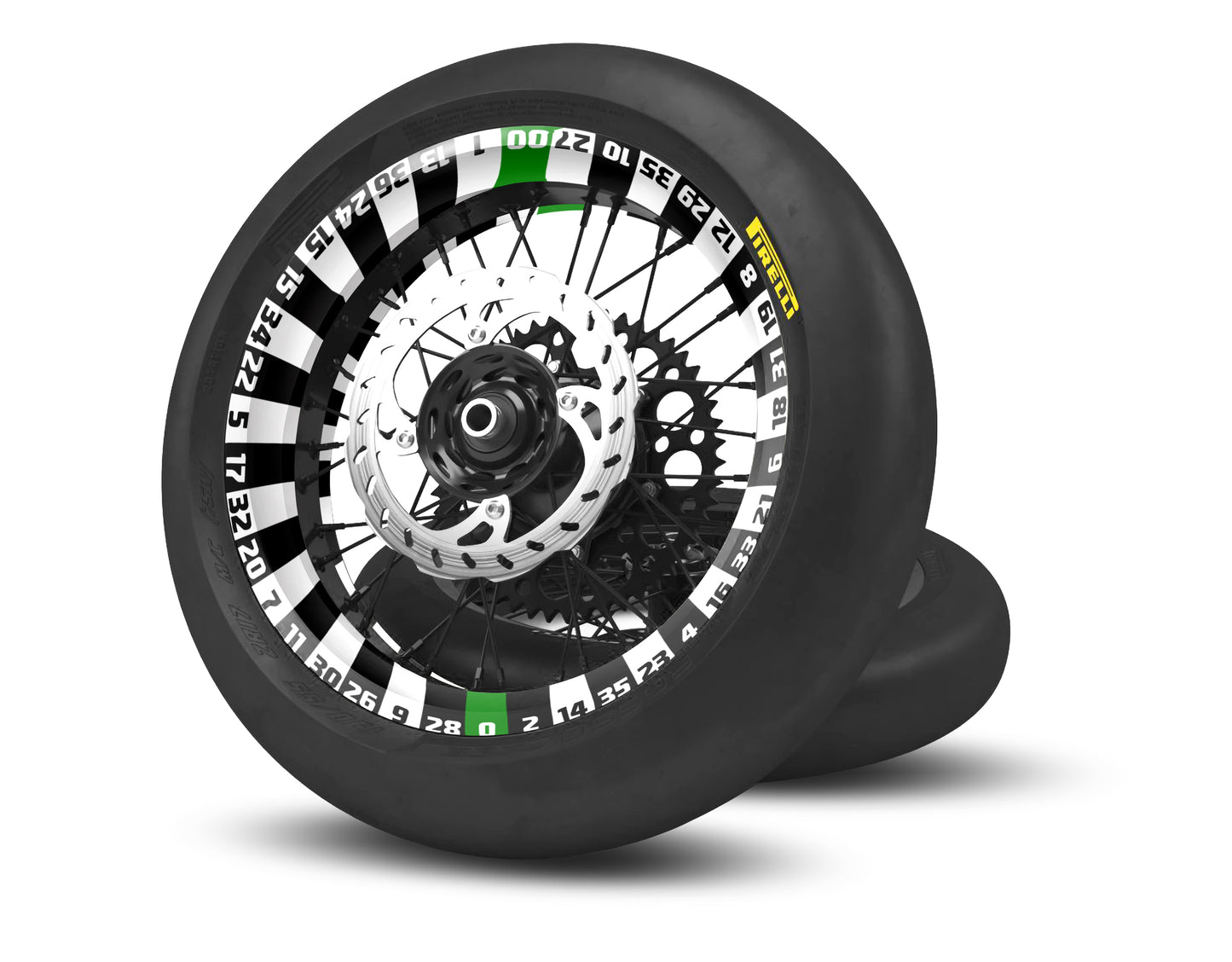 SUPERMOTO RIM WRAPS KIT ''CASINO'' DESIGN