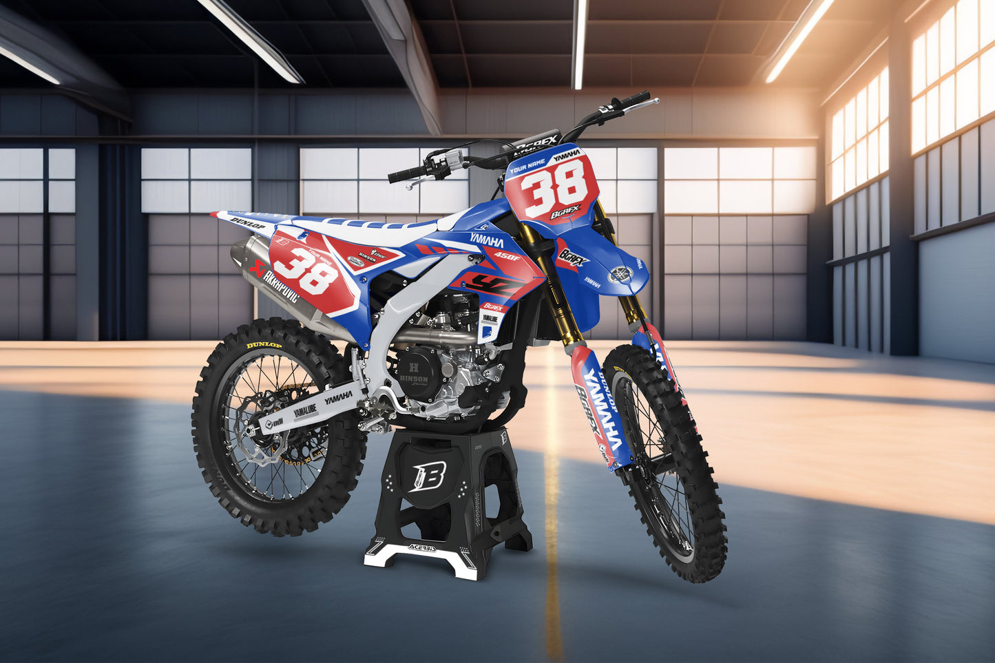 YAMAHA GRAPHICS KIT ''ACID RED'' DESIGN