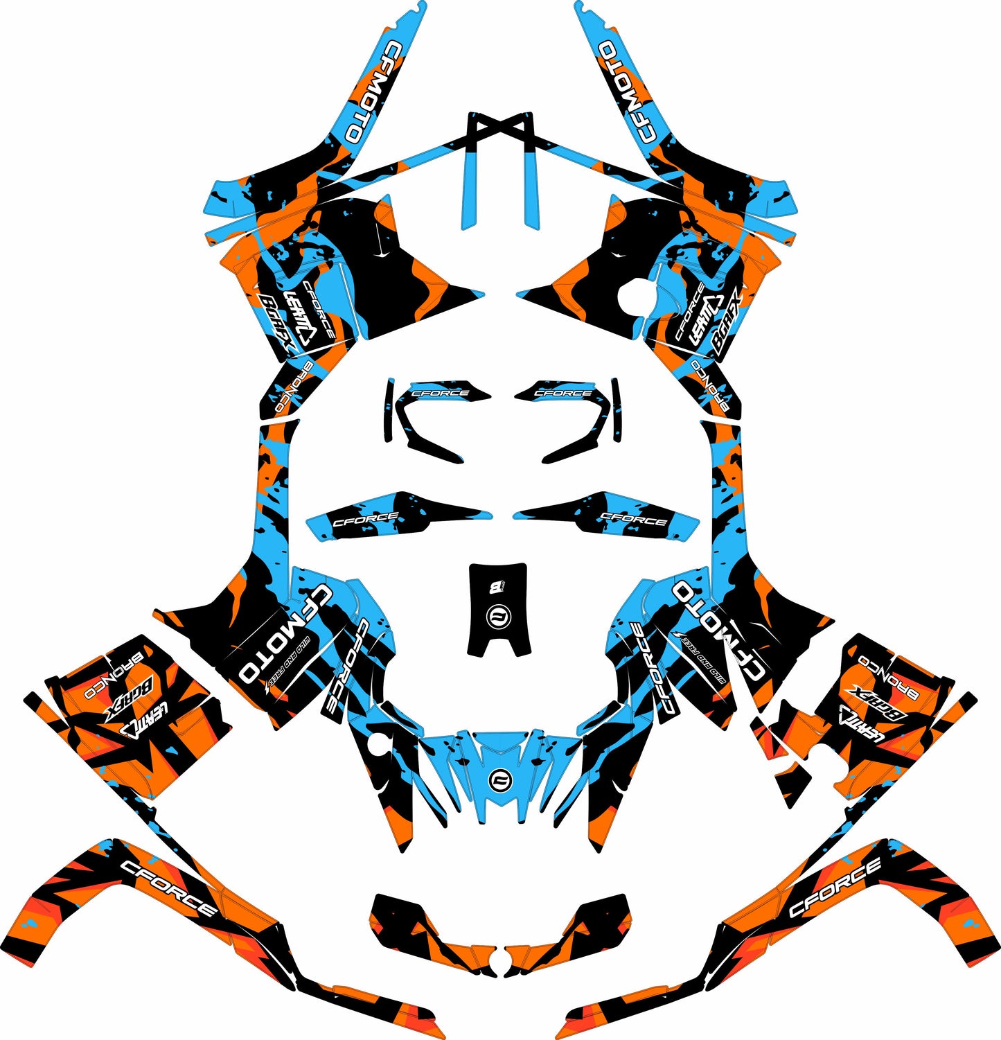 CFMOTO CFORCE G2 FULL GRAPHICS KIT ''CAMED ORANGE'' DESIGN