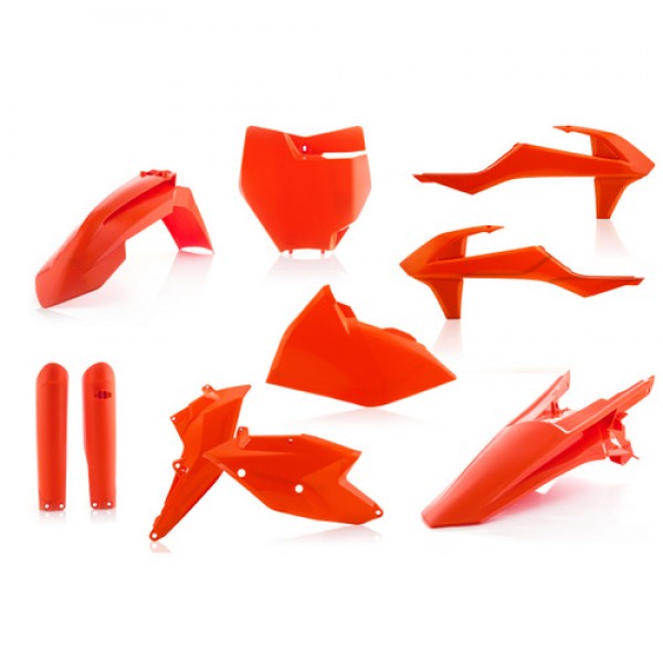 FULL KIT PLASTIC KTM SX/SXF 16-18 - FLO ORANGE