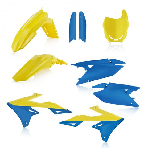 FULL KIT PLASTICS SUZUKI RMZ 250 19-20 + RMZ 450 18-20 - BLUE/YELLOW