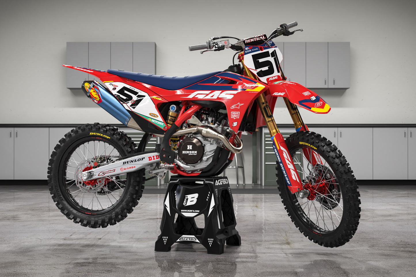 FULL GRAPHICS KIT FOR GASGAS ''FACTORY'' DESIGN