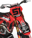 FULL GRAPHICS KIT FOR GASGAS ''STEALTH RED'' DESIGN