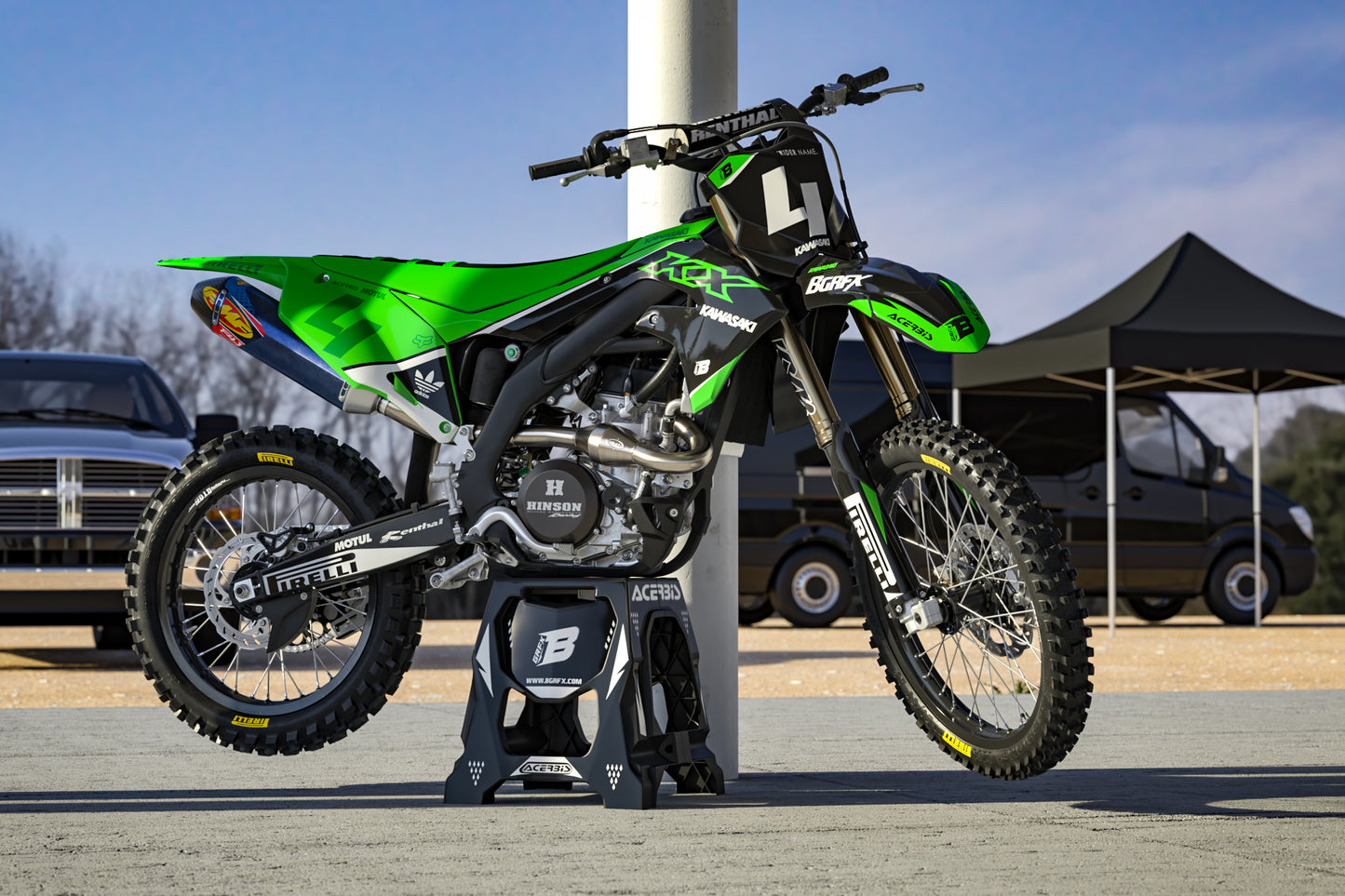 GRAPHICS KIT FOR KAWASAKI ''FAVORITE'' DESIGN