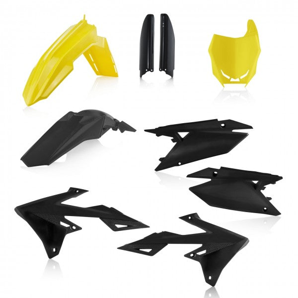 FULL KIT PLASTICS SUZUKI RMZ 450 18/20 + rmz 250 2019-2020 - YELLOW/BLACK