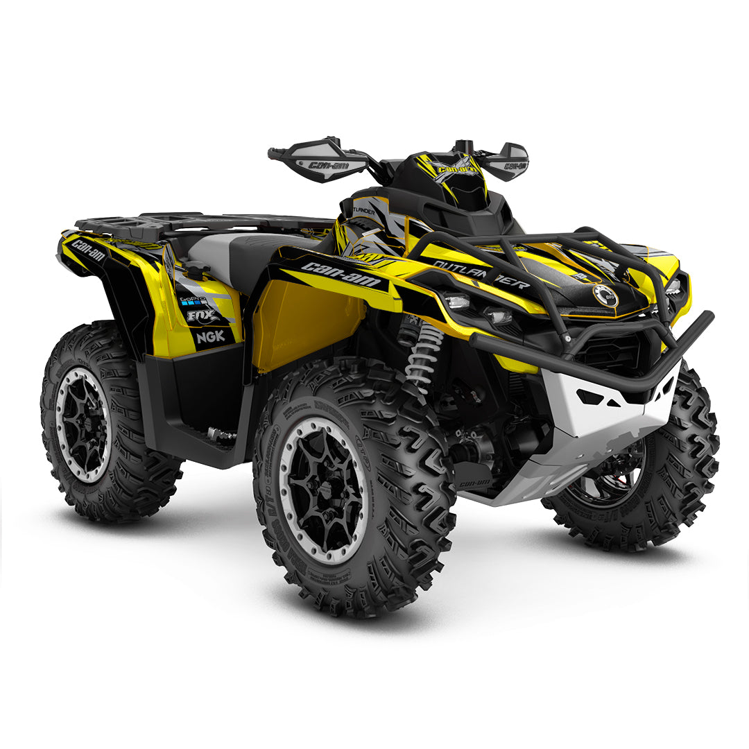 CAN-AM OUTLANDER G2 FULL GRAPHICS KIT "ACTION YELLOW" DESIGN