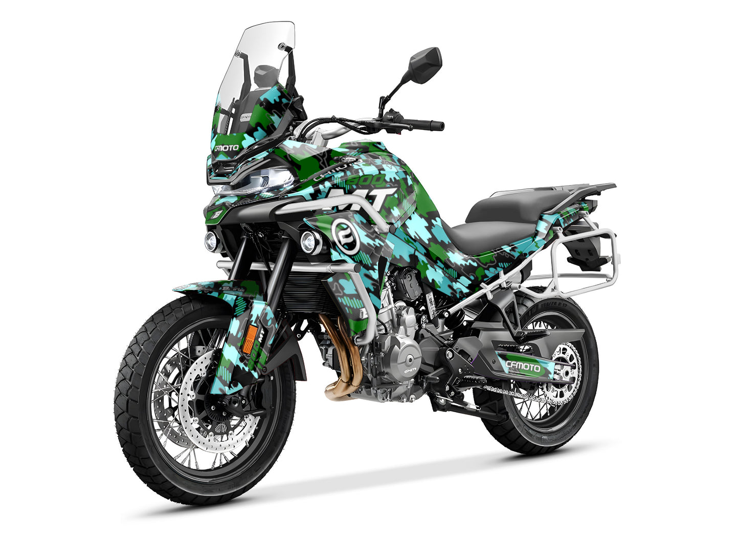 CF MOTO 800 MT from 2022 FULL GRAPHICS KIT ''CAMO V1 GREEN'' DESIGN