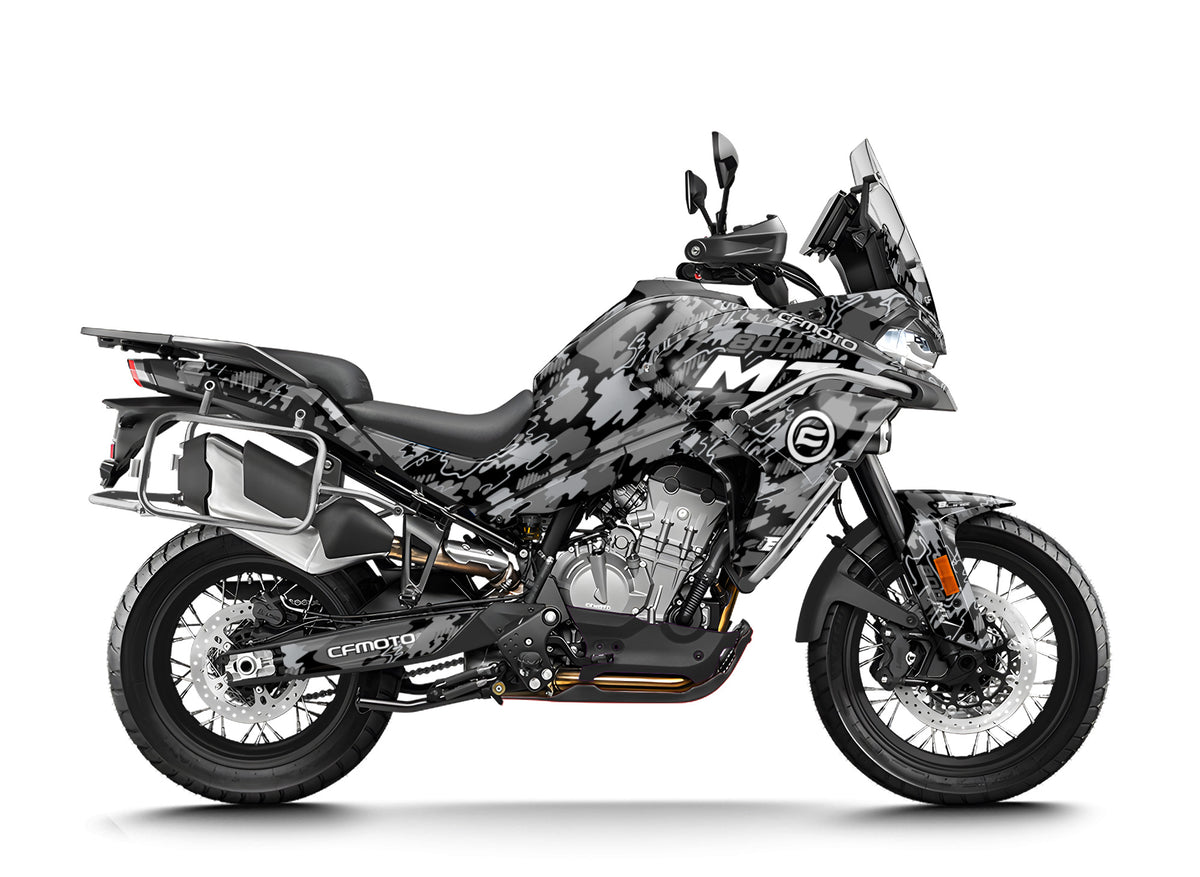 CF MOTO 800 MT from 2022 FULL GRAPHICS KIT ''CAMO V1 GREY'' DESIGN