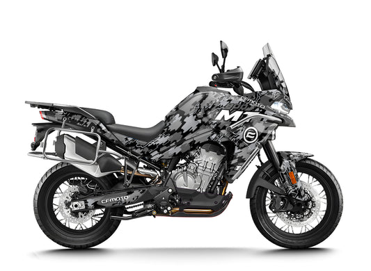 CF MOTO 800 MT from 2022 FULL GRAPHICS KIT ''CAMO V1 GREY'' DESIGN