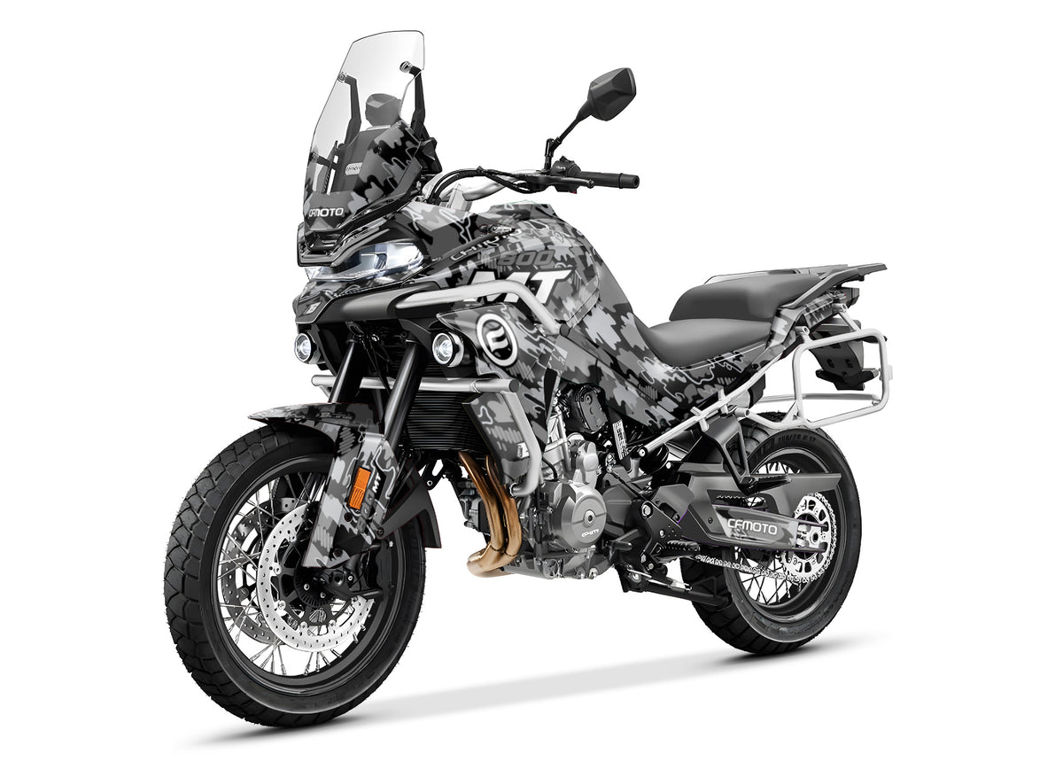 CF MOTO 800 MT from 2022 FULL GRAPHICS KIT ''CAMO V1 GREY'' DESIGN