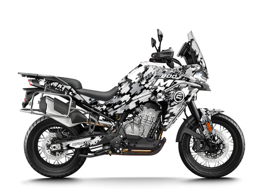 CF MOTO 800 MT from 2022 FULL GRAPHICS KIT ''CAMO V1 WHITE'' DESIGN