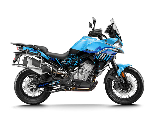 CF MOTO 800 MT from 2022 FULL GRAPHICS KIT ''DIRTED BLUE'' DESIGN