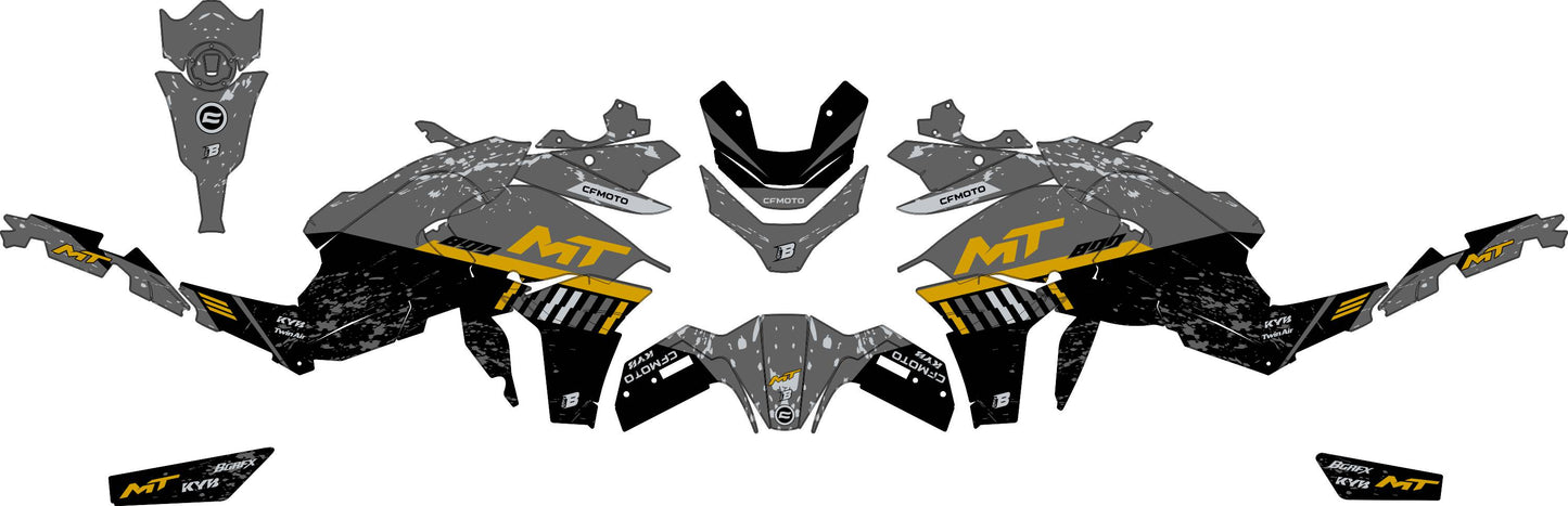 CF MOTO 800 MT from 2022 FULL GRAPHICS KIT ''DIRTED BRONZE'' DESIGN