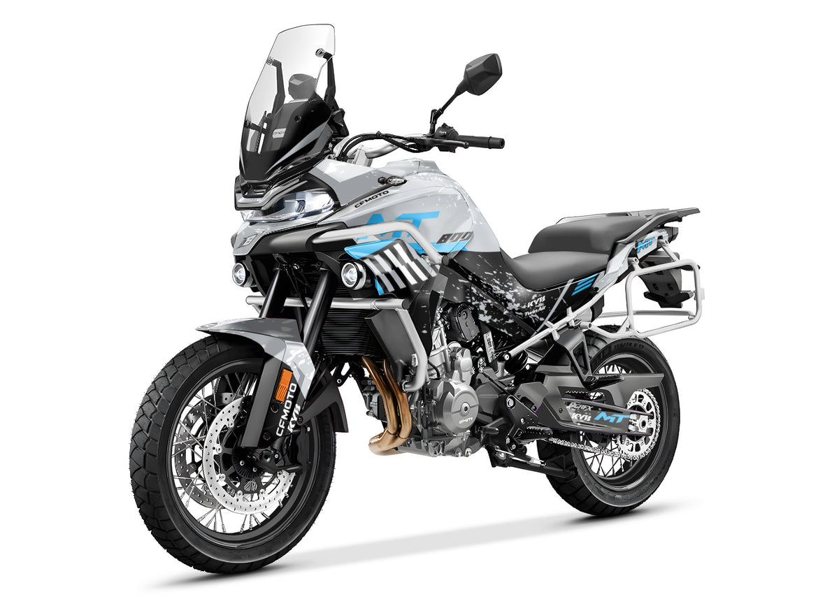 CF MOTO 800 MT from 2022 FULL GRAPHICS KIT ''DIRTED GREY'' DESIGN