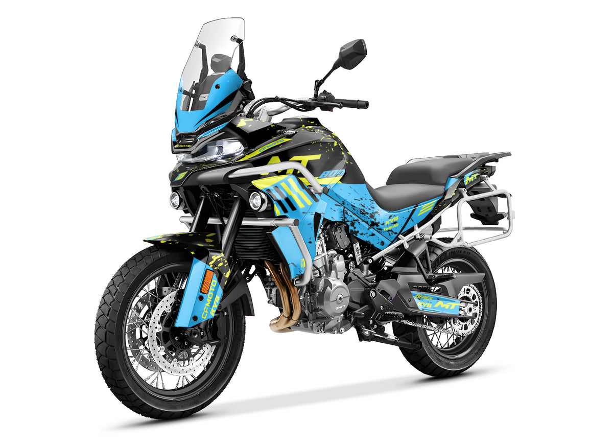 CF MOTO 800 MT from 2022 FULL GRAPHICS KIT ''DIRTED LIME'' DESIGN