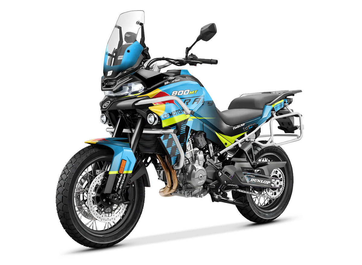 CF MOTO 800 MT from 2022 FULL GRAPHICS KIT ''FACTORY BLUE'' DESIGN