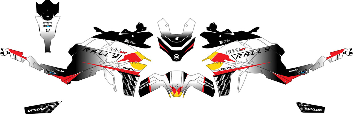 CF MOTO 800 MT from 2022 FULL GRAPHICS KIT ''FACTORY WHITE'' DESIGN