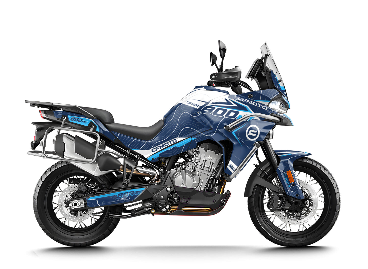 CF MOTO 800 MT from 2022 FULL GRAPHICS KIT ''STANCE BLUE'' DESIGN