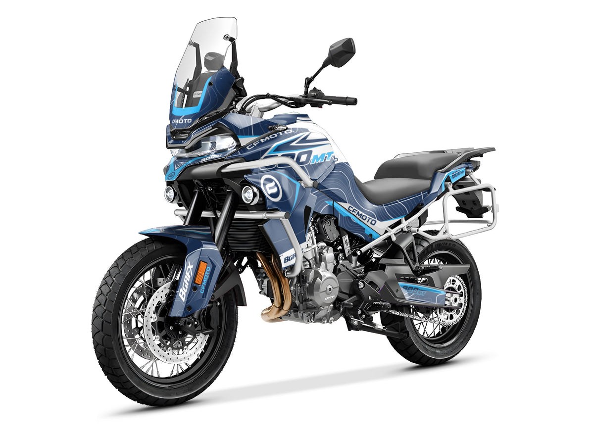 CF MOTO 800 MT from 2022 FULL GRAPHICS KIT ''STANCE BLUE'' DESIGN