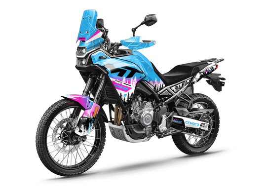 CF MOTO MT450 FULL GRAPHICS KIT ''ADVENTURE BLUE'' DESIGN