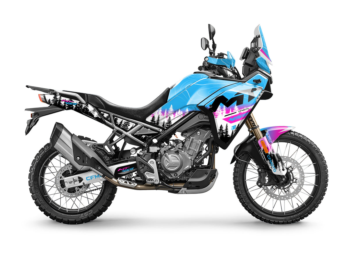 CF MOTO MT450 FULL GRAPHICS KIT ''ADVENTURE BLUE'' DESIGN