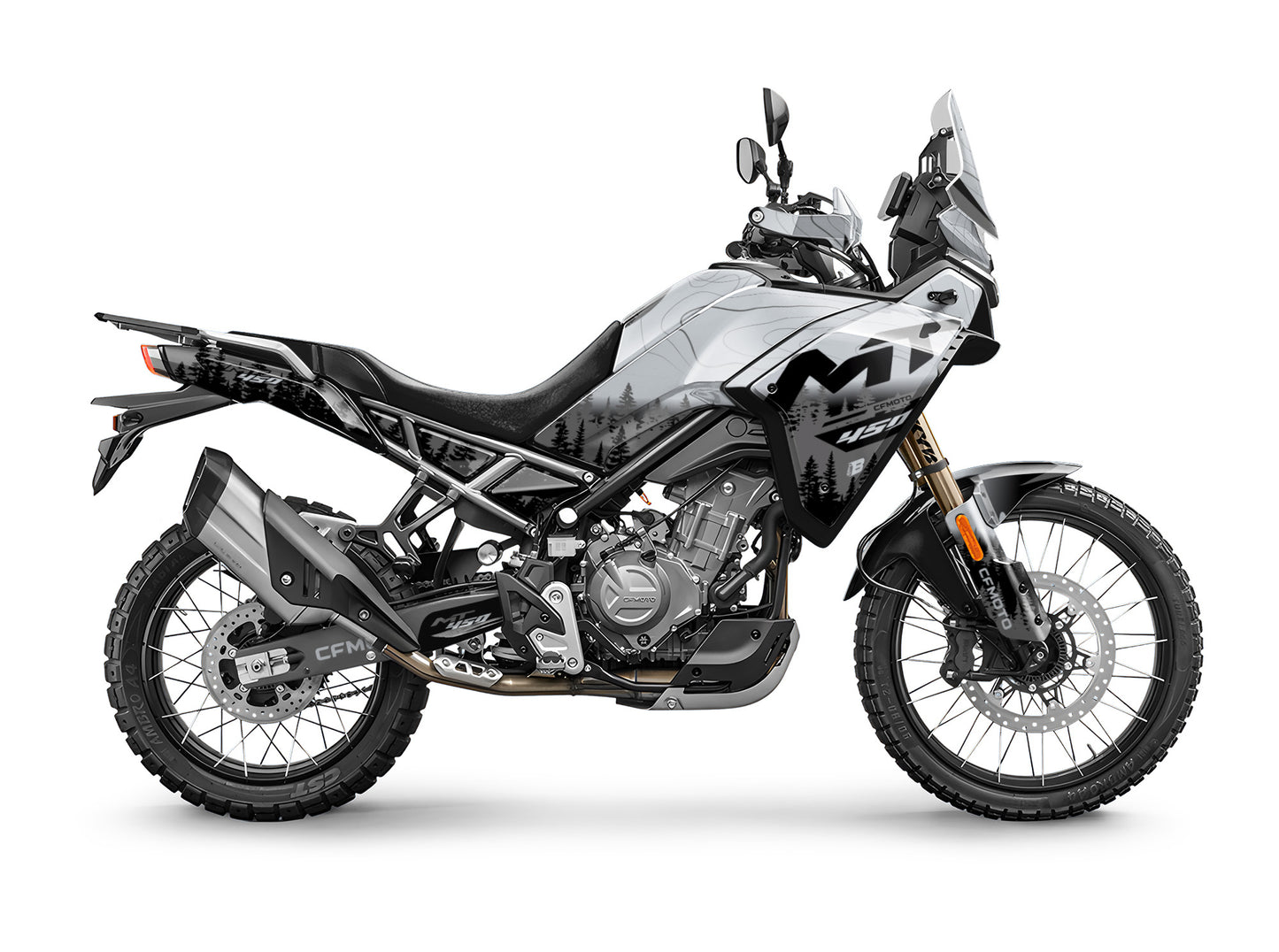 CF MOTO MT450 FULL GRAPHICS KIT ''ADVENTURE GREY'' DESIGN