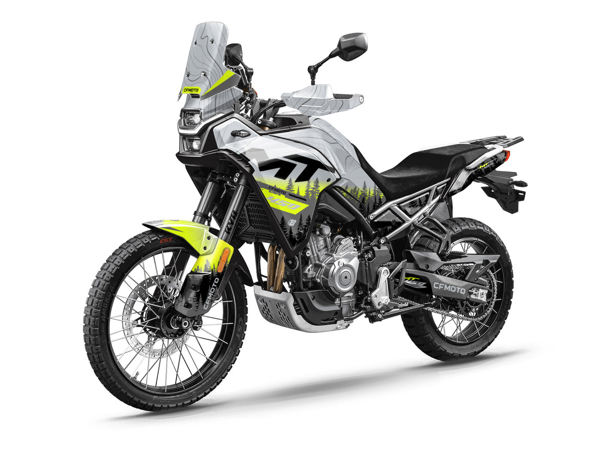 CF MOTO MT450 FULL GRAPHICS KIT ''ADVENTURE LIME'' DESIGN