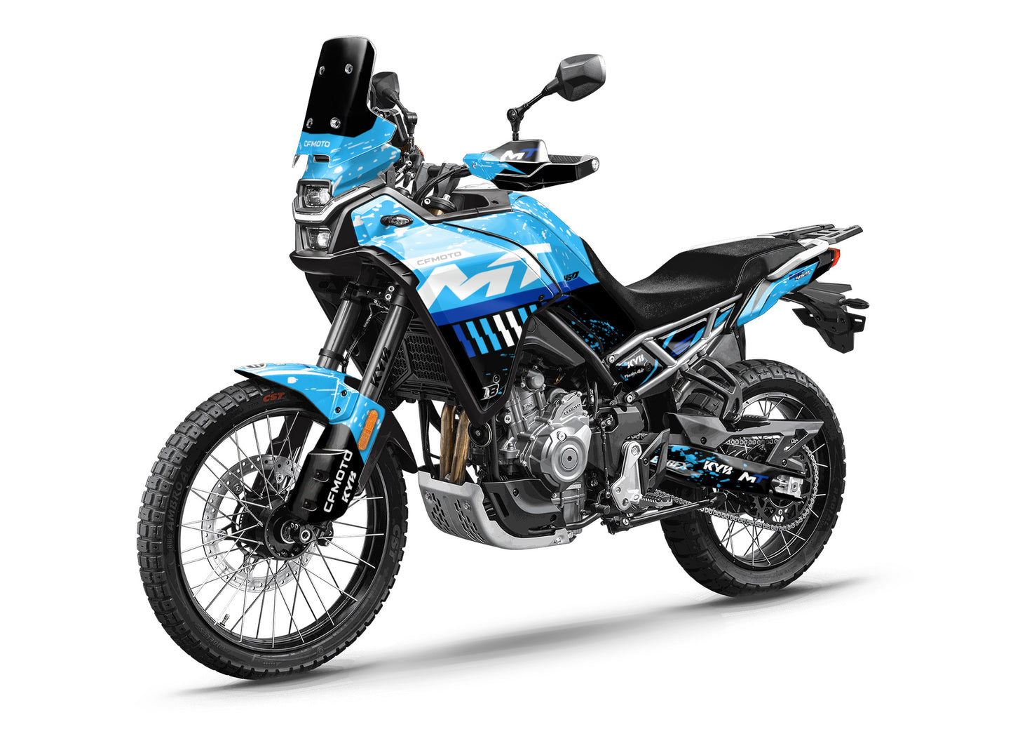 CF MOTO MT450 FULL GRAPHICS KIT ''DIRTED BLUE'' DESIGN