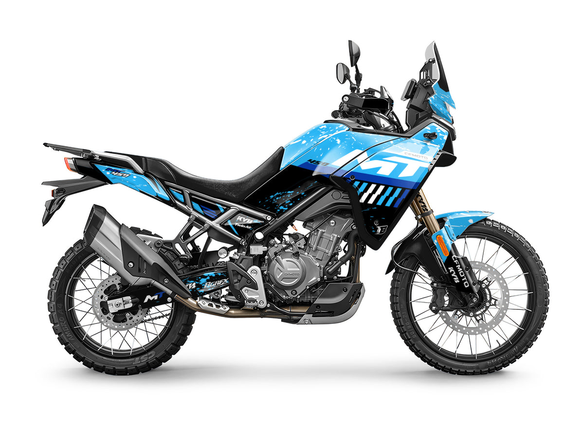 CF MOTO MT450 FULL GRAPHICS KIT ''DIRTED BLUE'' DESIGN