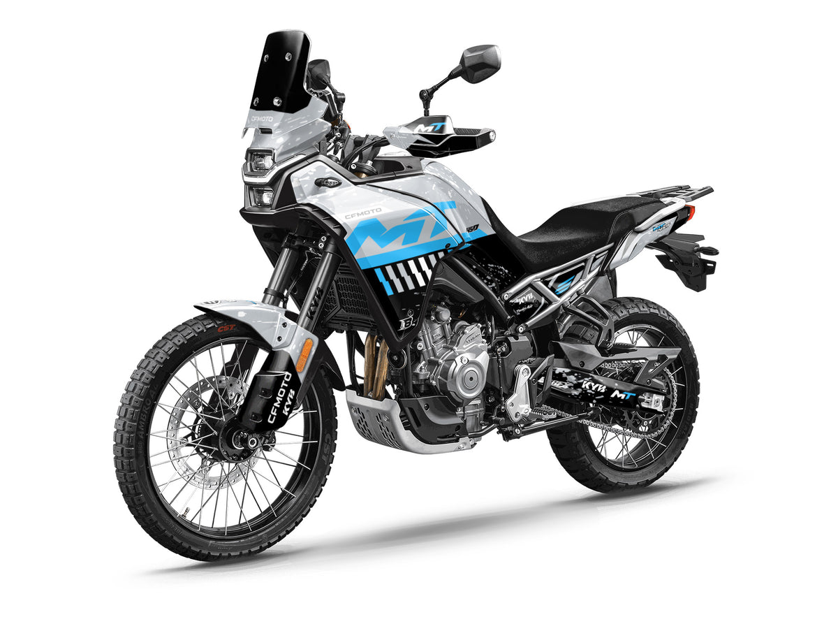 CF MOTO MT450 FULL GRAPHICS KIT ''DIRTED GREY'' DESIGN