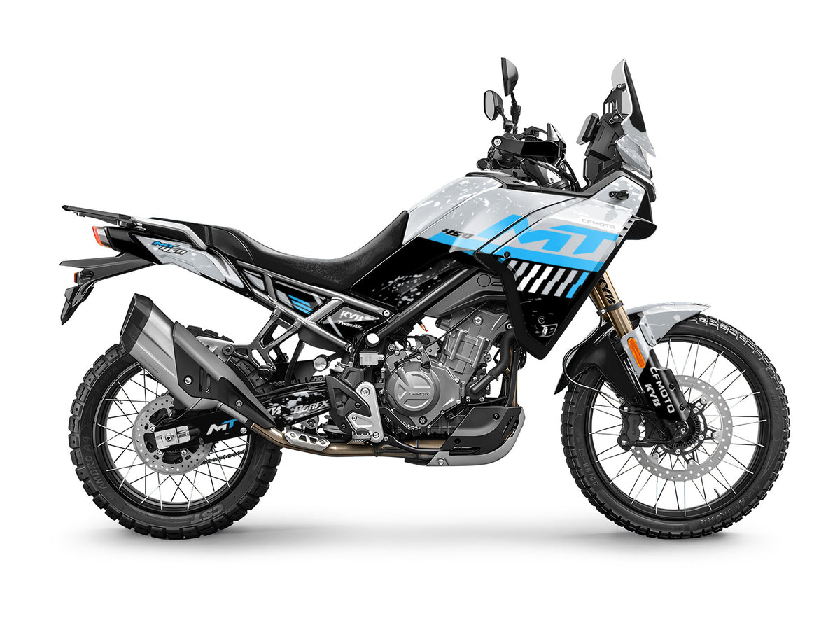 CF MOTO MT450 FULL GRAPHICS KIT ''DIRTED GREY'' DESIGN