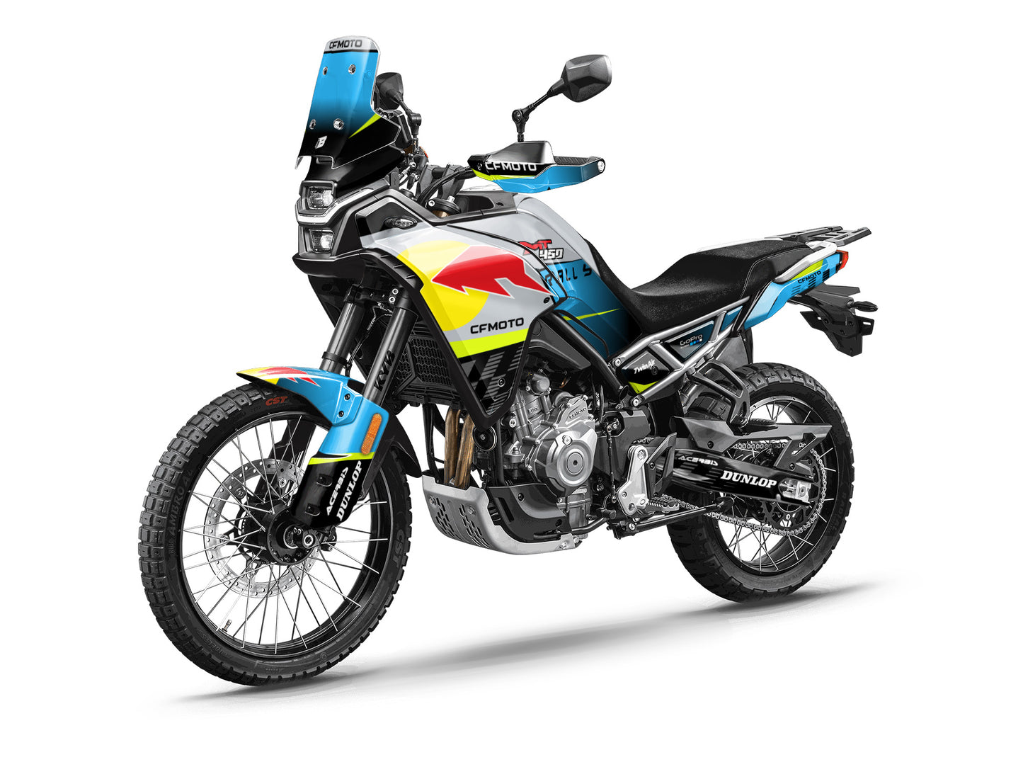 CF MOTO MT450 FULL GRAPHICS KIT ''FACTORED BLUE'' DESIGN