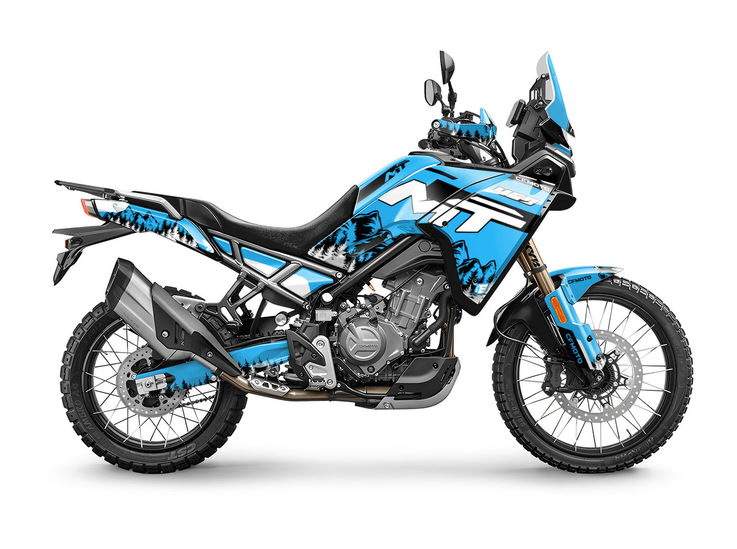 CF MOTO MT450 FULL GRAPHICS KIT ''MOUNTAIN BLUE'' DESIGN