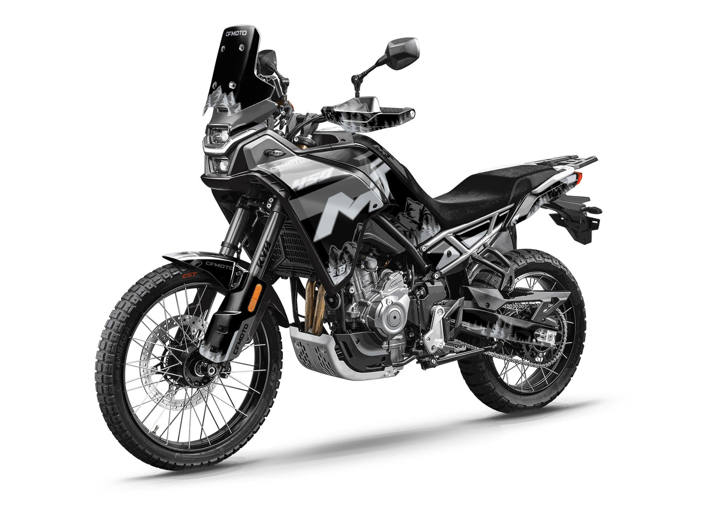 CF MOTO MT450 FULL GRAPHICS KIT ''MOUNTAIN GREY'' DESIGN