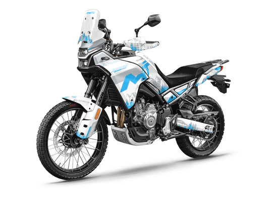 CF MOTO MT450 FULL GRAPHICS KIT ''MOUNTAIN WHITE'' DESIGN