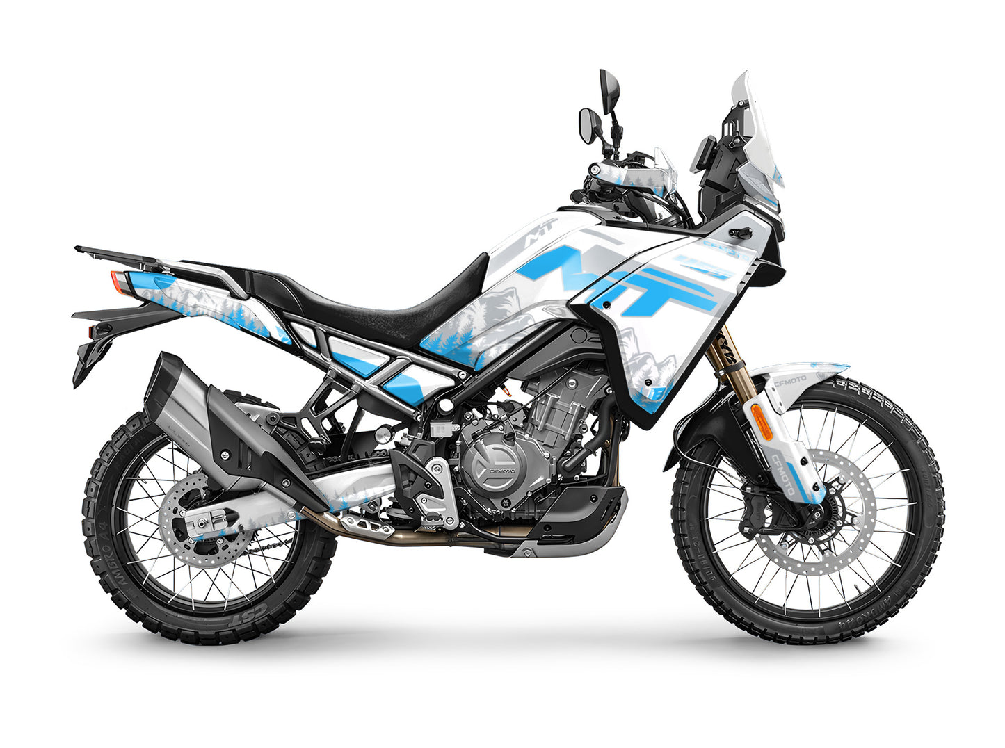 CF MOTO MT450 FULL GRAPHICS KIT ''MOUNTAIN WHITE'' DESIGN