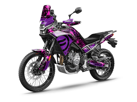 CF MOTO MT450 FULL GRAPHICS KIT ''SPLASHED PINK'' DESIGN
