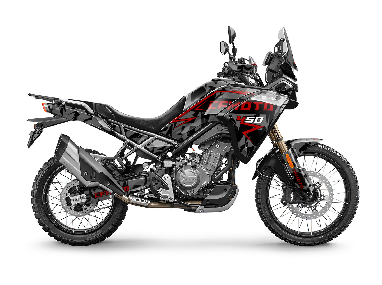 CF MOTO MT450 FULL GRAPHICS KIT ''CHAOS V1 GREY'' DESIGN