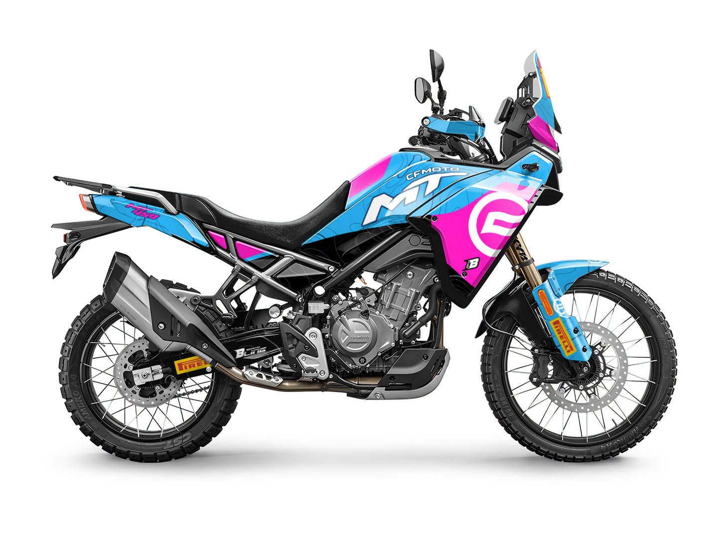 CF MOTO MT450 FULL GRAPHICS KIT ''TOPOGRAPH BLUE'' DESIGN