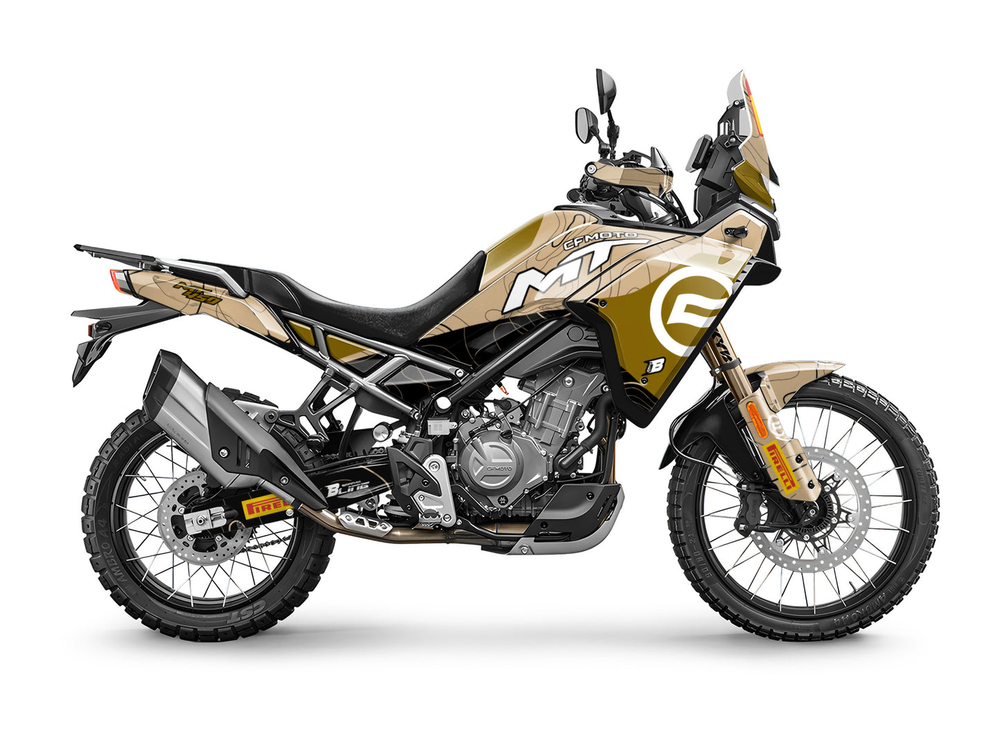 CF MOTO MT450 FULL GRAPHICS KIT ''TOPOGRAPH SAND'' DESIGN