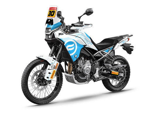 CF MOTO MT450 FULL GRAPHICS KIT ''TOPOGRAPH WHITE'' DESIGN