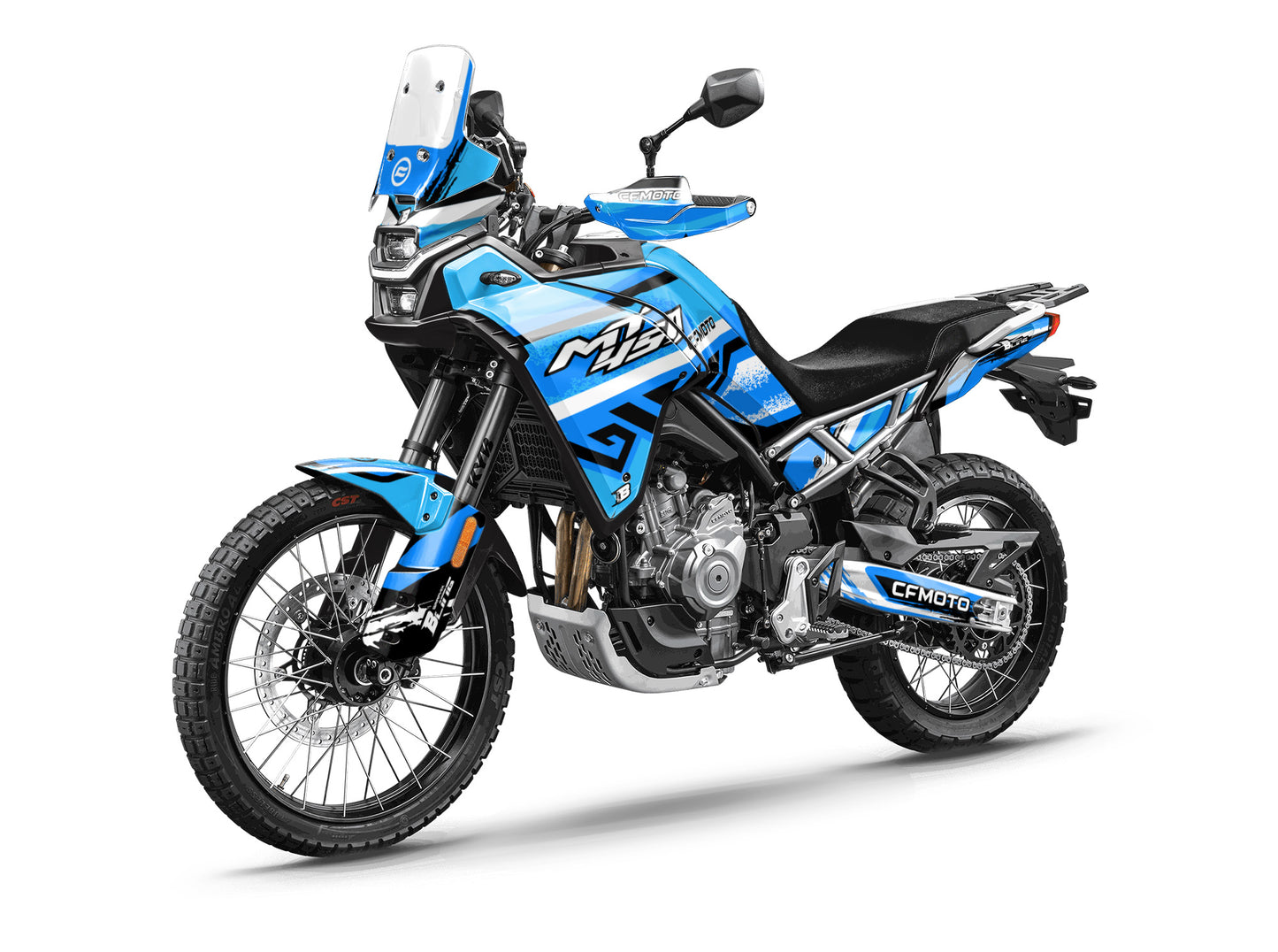 CF MOTO MT450 FULL GRAPHICS KIT ''TRANCED BLUE'' DESIGN