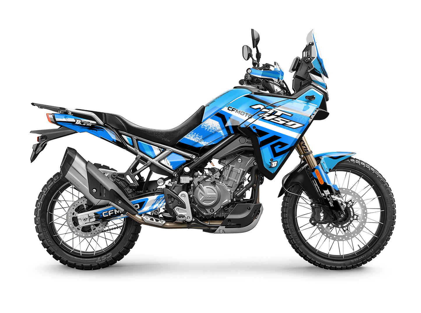 CF MOTO MT450 FULL GRAPHICS KIT ''TRANCED BLUE'' DESIGN