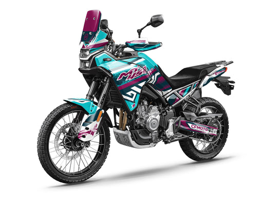 CF MOTO MT450 FULL GRAPHICS KIT ''TRANCED MINT'' DESIGN