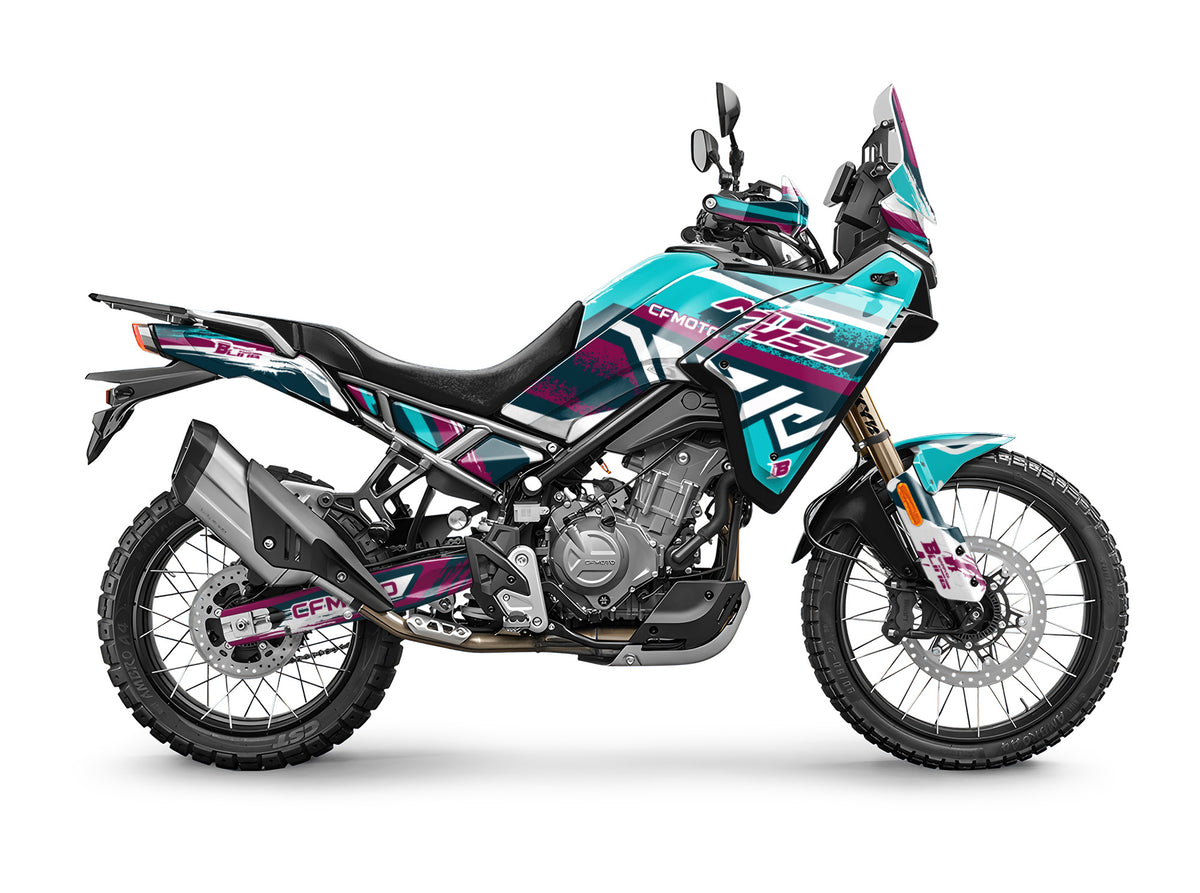 CF MOTO MT450 FULL GRAPHICS KIT ''TRANCED MINT'' DESIGN