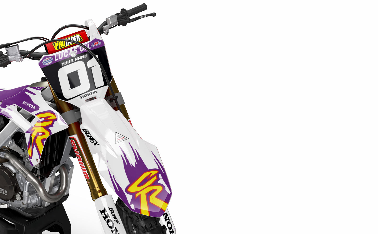 HONDA GRAPHICS KIT ''RETRO 95s WHITE'' DESIGN