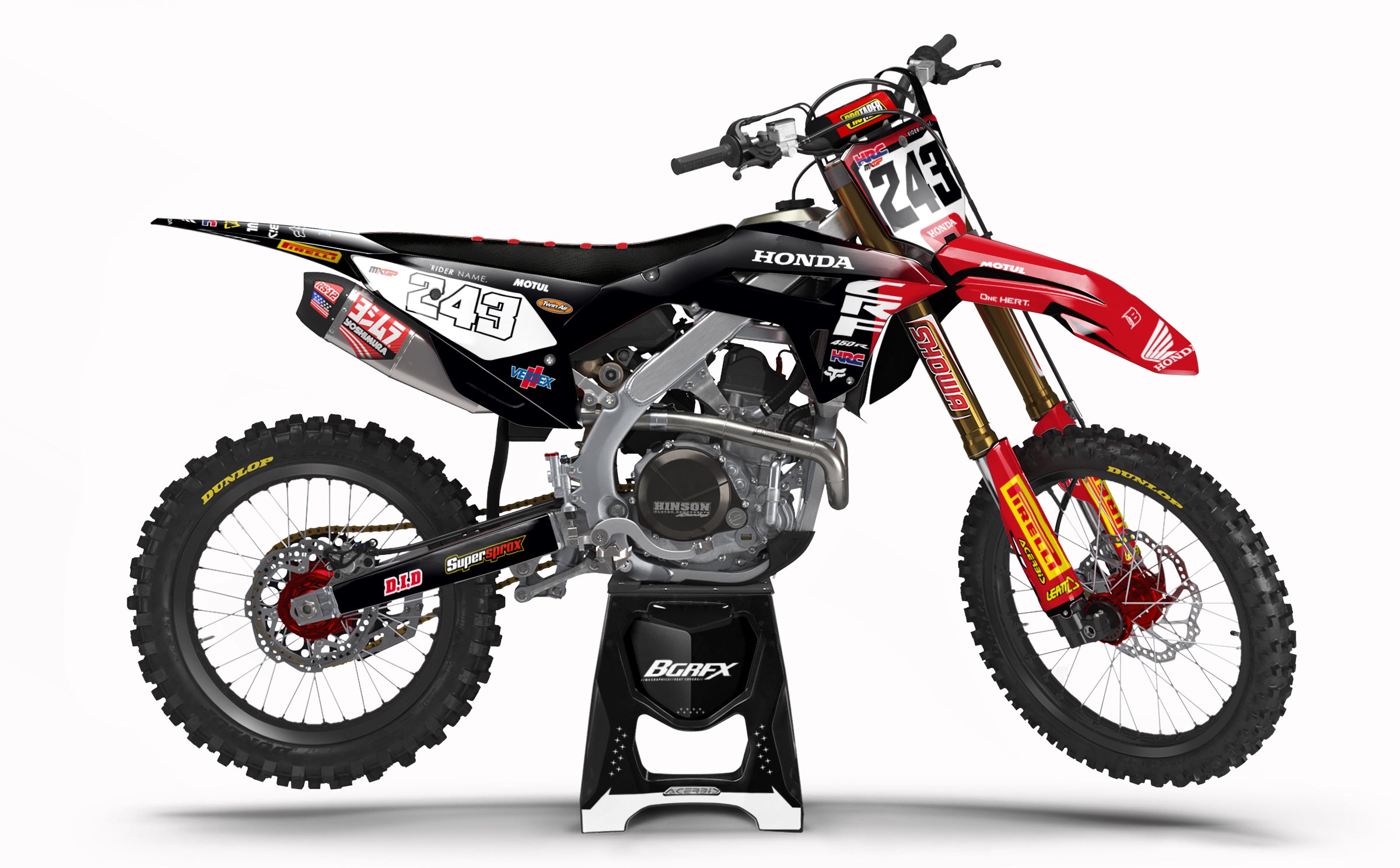 Motorcross Graphix Custom Graphics for Honda Motocross – bling graphix